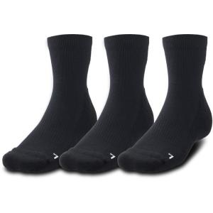 UNDER ARMOUR(アンダーアーマー) 21UA QUARTER SOCKS (3P) バスケットソックス (1371936-001）