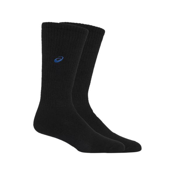 アシックス asics ONE POINT HIGH SOCKS ブラックXブルー バレーボール エ...