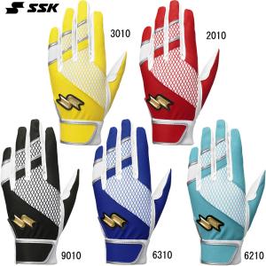 エスエスケイ SSK  proedge 一般用シングルバンド手袋（両手） バッティング手袋 22SS  (EBG5003WF)