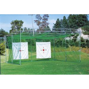 (代引き・個人宅・北海道・沖縄への配送不可)三和体育 ゴルフケージLショウ硬式2ニンヨウ ベッ ゴルフ器具 (s7933)