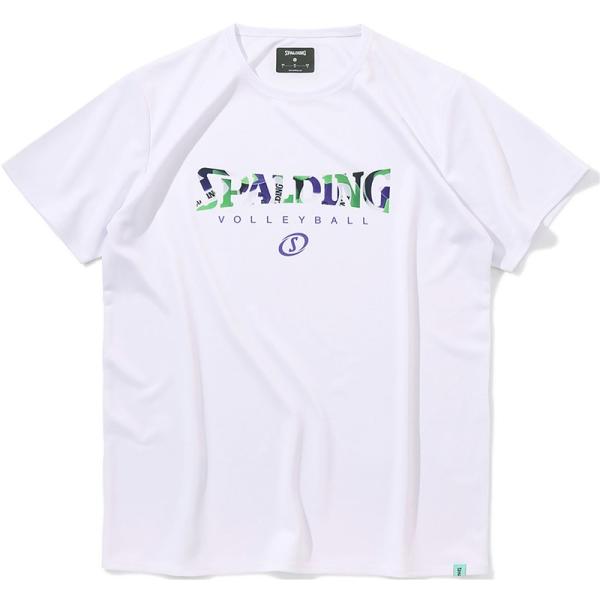 spalding(スポルディング) バレーTシャツ ボールプリント ロゴ バレー半袖 Tシャツ (s...