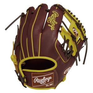 ローリングス Rawlings 軟式 HOH MLB COLOR SYNC 軟式用グローブ グラブ チョコレート/イエロー 24SS GR4HMCK4H｜pitsports