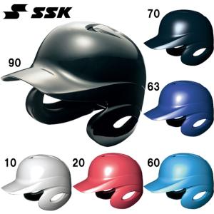 エスエスケイ SSK 軟式用両耳付キヘルメット 軟式用ヘルメット 野球用品 (H2500)｜pitsports