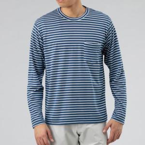 メンズ ミズノ ドライベクターボーダー長袖Tシャツ MIZUNO B2MA0027