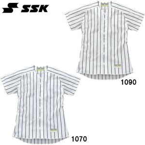 エスエスケイ SSK ジュニア用・ストライプメッシュシャツ ユニフォームシャツ 野球用品 (US002JM)｜pitsports