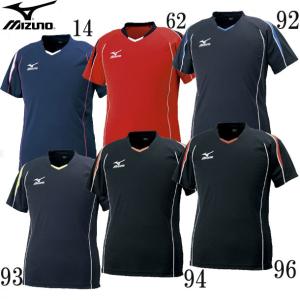 ミズノ MIZUNO プラクティスシャツ バレーボールウェアー 半袖Tシャツ 18AW(V2MA6087)｜pitsports