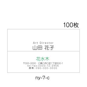 名刺 印刷 作成 激安 ビジネスカラー シンプル 100枚 送料無料 ny-7-c｜pixel1