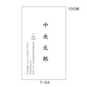 名刺 印刷 作成 縦型 激安 100枚 個人用 社名なし シンプル 送料無料 T-24｜pixel1