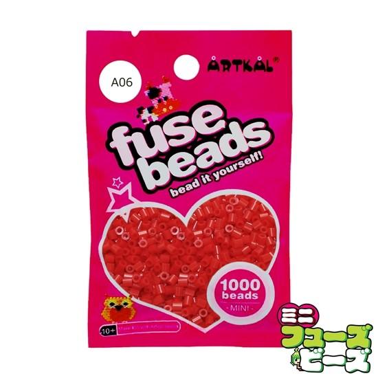 フューズビーズ ミニ (2.6mm) レッド 1000粒 A06
