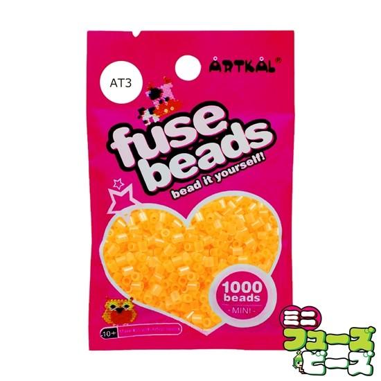 フューズビーズ ミニ (2.6mm) クリヤーオレンジ 1000粒 AT3
