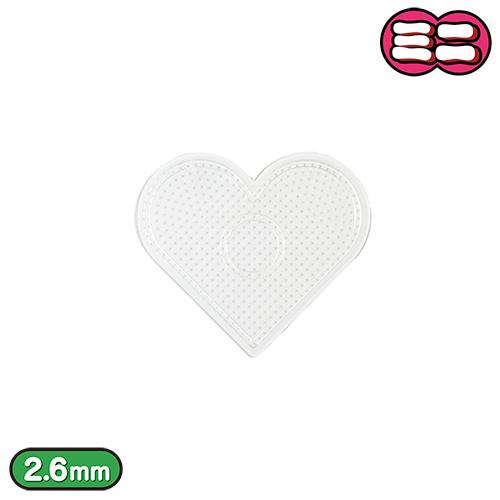 ミニ（2.6mm）アイロンビーズ用ペグボード スモール ハート型 8×9cm CP03