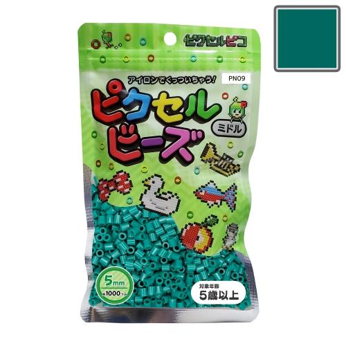 ピクセルビーズ ミドル (5mm)  ディープグリーン1000粒 PN09