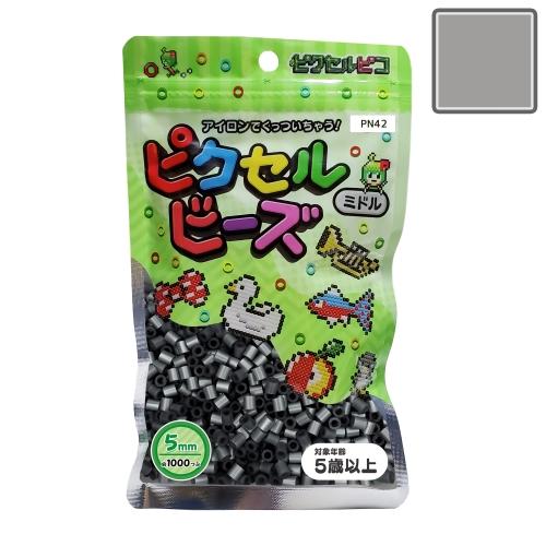 ピクセルビーズ ミドル (5mm)  シルバー 1000粒 PN42