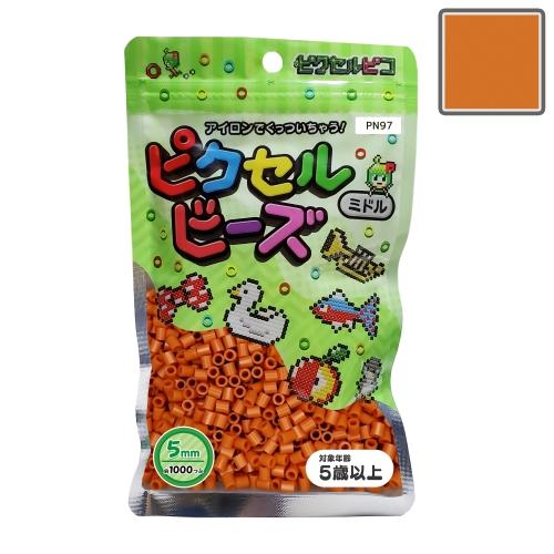 ピクセルビーズ ミドル (5mm)  キャロットオレンジ 1000粒 PN97