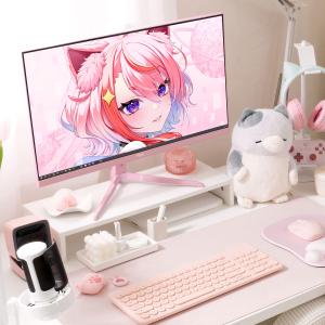 ゲーミングモニター 白 ホワイト ピンク ブル...の詳細画像2