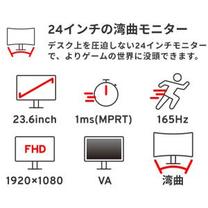 Pixio ピクシオ ゲーミングモニター 湾曲...の詳細画像1