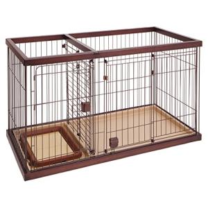 ペティオ (Petio) トイレのしつけが出来る ドッグルームサークル ブラウン レギュラー