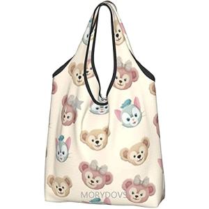 ダッフィー シェリーメイ エコバッグ 折りたたみ エコ袋 トートバッグ ショッピングバッグ コンビニ 大容量 携帯便利 軽量 肩掛け防水 かわい