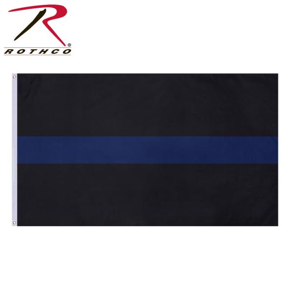 Rothco ロスコThin Blue Line Flag 3' X 5'
