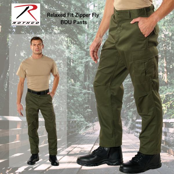 ロスコ ROTHCO カーゴパンツ メンズ ミリタリー Relaxed Fit Zipper Fly...