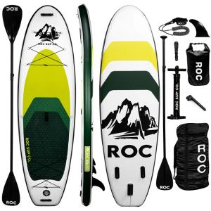 Roc Inflatable Stand Up Paddle Board with Premium Sup (Lime) ロック インフレータブル スタンド パドルボード プレミアム サップ｜pl-luxury