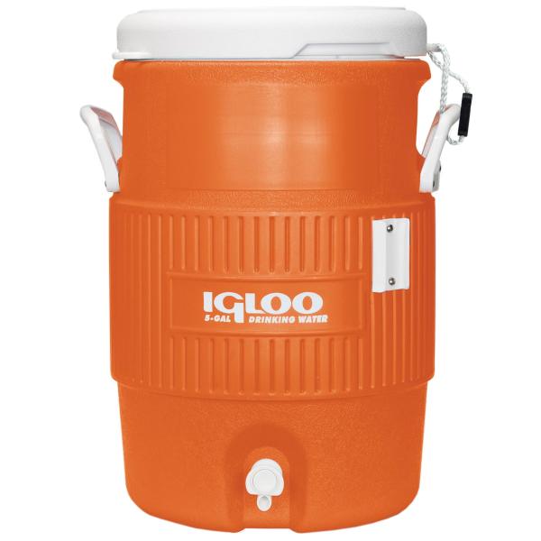 Igloo 5-Gallon Heavy-Duty Beverage Cooler - Orange...