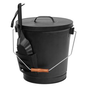 HomGarden 5.15Gal Large Ash Bucket W/ Lid & Shovel ホームガーデン 5.15ガロン ラージ アッシュ 灰バケツ セット｜pl-luxury