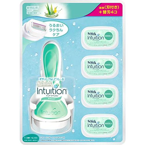 Schick(シック) イントゥイション 敏感肌用 クラブパック 女性用 (替刃5コ 内1コは本体に...