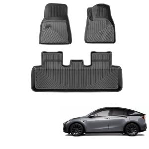 テスラ モデルY 3D ラバーマット 運転席 助手席 2Pセット 防水 ハード