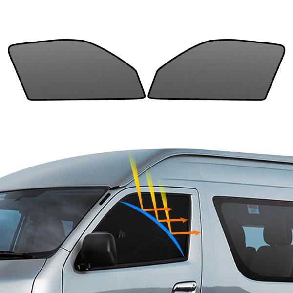 BLUESEATEC トヨタ ハイエース 200系 遮光 メッシュカーテン マグネット式 サンシェー...