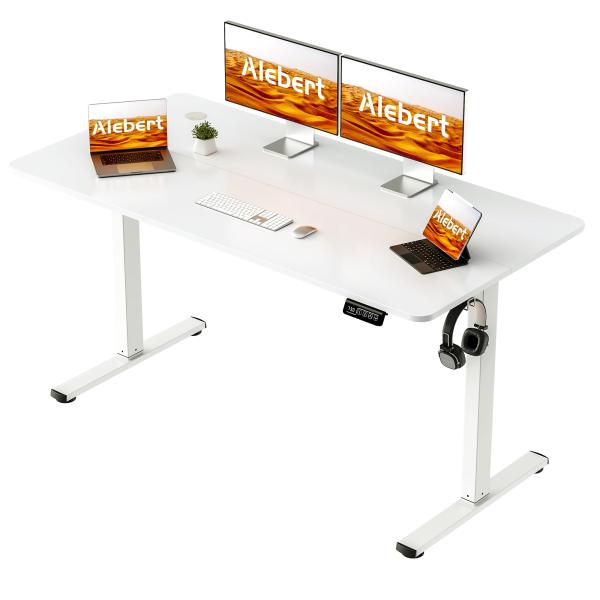 Alebert 電動 昇降式デスク 昇降デスク 天板幅140*奥行60cm スタンディングデスク 高...