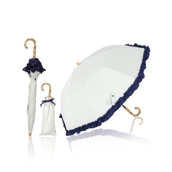 KIZAWA 日傘 UVカット 100 遮光 二段式 折りたたみ日傘 長傘 逆折り 2段折り 完全遮...