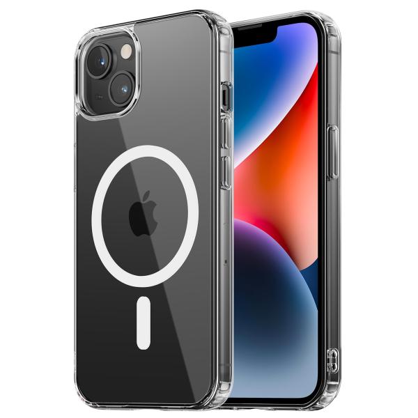NIMASO iPhone 14 / 13 用 ケース MagSafe対応 クリア 軽量 PC 背面...