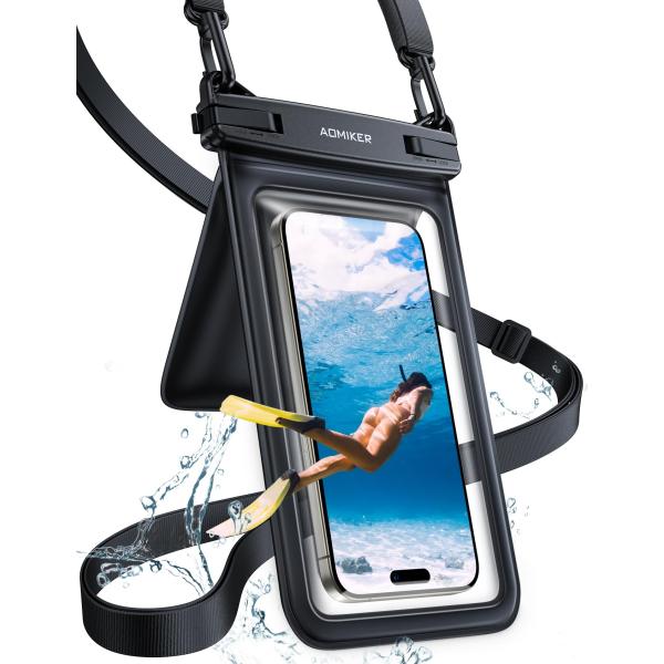 Aomiker スマホ 防水 ケース 小物入れ 収納ポケット付き : 海 プール 水中 撮影 IPX...