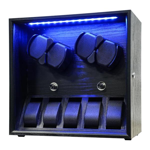 ORYX ワインディングマシーン 腕時計自動巻き上げ機 ウォッチワインダー 4本巻き 5本収納 時計...