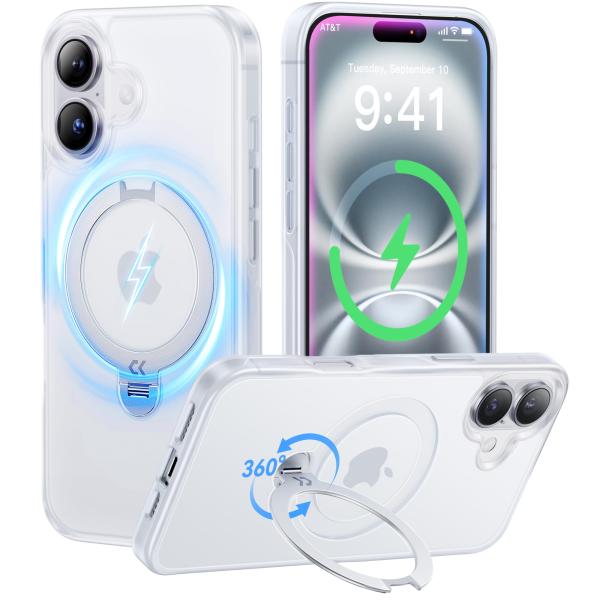 【2025最高傑作&amp;定点360度回転】CASEKOO iPhone 16 用 ケース 米軍MIL規格...