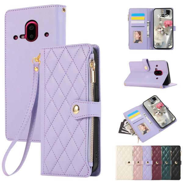 Rosbtib らくらくスマートフォン F-52B ケース 手帳型 財布型 カバー F52B ケース...