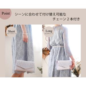 結婚式 バッグ 大きめ パーティーバッグ クラ...の詳細画像2