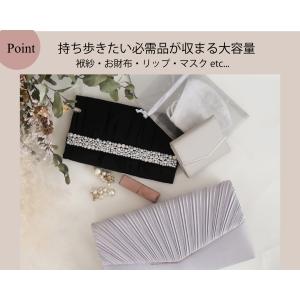 結婚式 バッグ 大きめ パーティーバッグ クラ...の詳細画像1