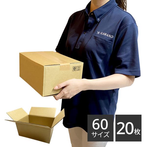 ダンボール 60サイズ×20枚セット 264×194×118 引っ越し 包装用 梱包 宅配 収納 配...