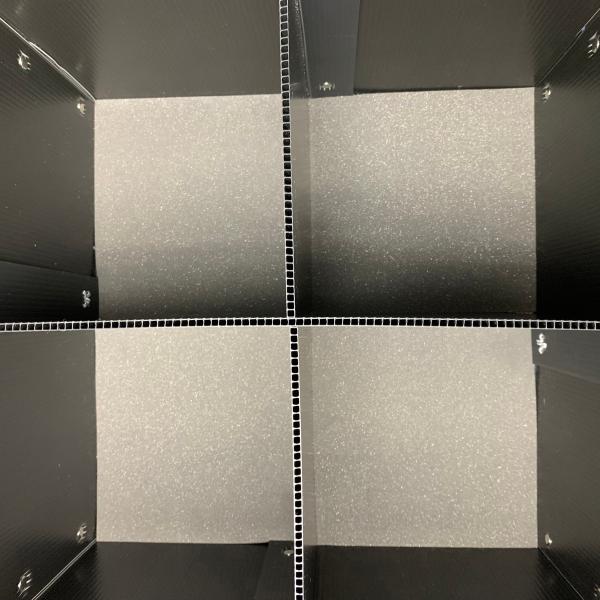 プラダンケース 緩衝材入り PAR64ショート/LED 4灯収納 照明機材用 ダンプラ ケース パー...