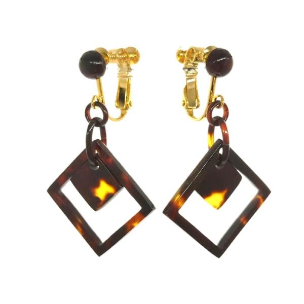 本べっ甲　イヤリング（E-058)