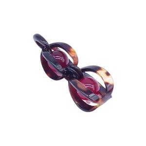 本べっ甲 ペンダント レッドアンバー 丸玉 カゴタイプ 琥珀 可愛い 