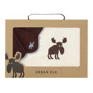 お中元　御供　内祝 URBAN ELK アーバンエルク バスタオル・ミニテリーセット ブラウン　シカ　TAF4298024｜plain