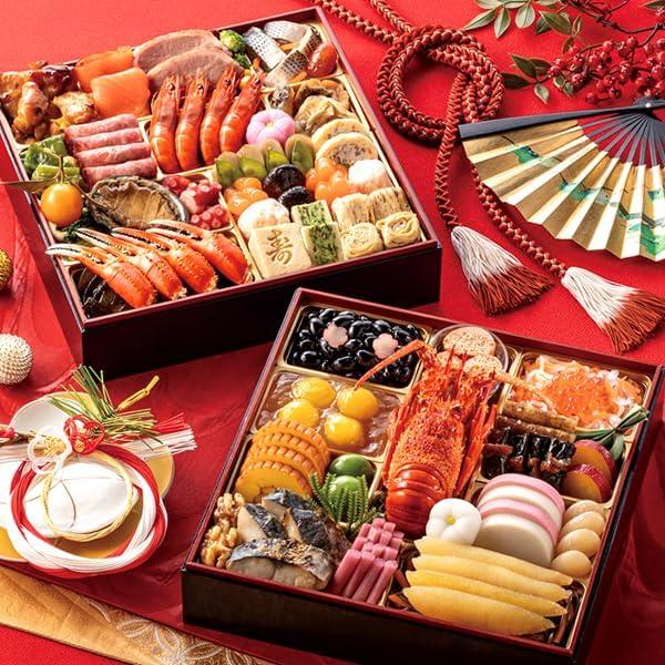 おせち 京風おせち 特大 大納言 二段重 (約3〜4人前/50品/冷凍品) 2026お節 御節 おせ...