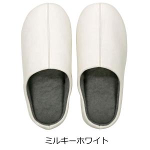 スリッパ フェイクレザー 合皮 ルームシューズ...の詳細画像2