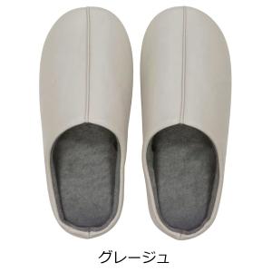 スリッパ フェイクレザー 合皮 ルームシューズ...の詳細画像3