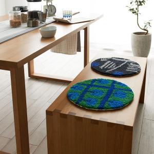 リンゴノキ チェアパッド スミノエ 35×35cm円形 グリーン