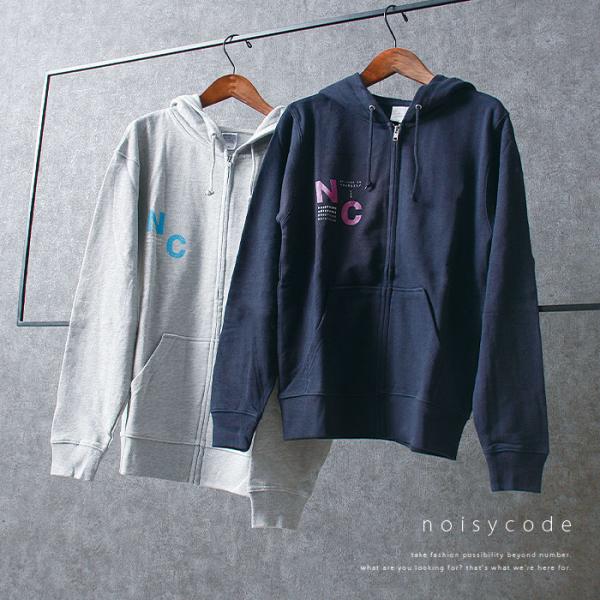 noisycode ジップアップパーカー ジップ パーカー レディース 綿100% メンズ 長袖 ブ...