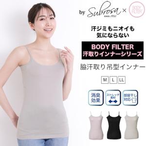 汗ジミもニオイも気にならない 脇ジミ 脇パット 吊型 インナー レディース 女性用 脇汗対策 キャミソール ボディフィルター 機能性 シャツ ランジェリー 抗菌 防｜plaisir-shop